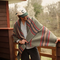 Caamp x Faherty – Woven Blanket (Olive River Stripe)