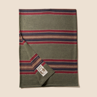 Caamp x Faherty – Woven Blanket (Olive River Stripe)