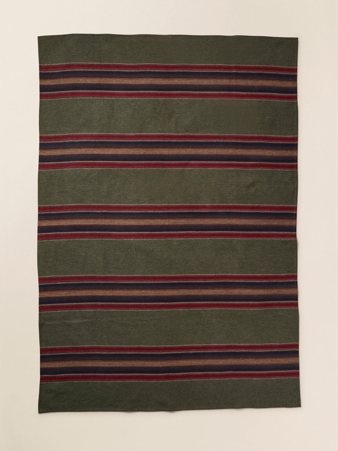 Caamp x Faherty – Woven Blanket (Olive River Stripe)
