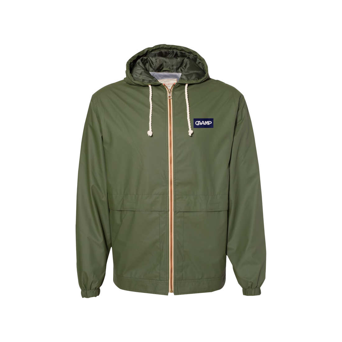 Frannie Logo Tag Rain Jacket (Olive)
